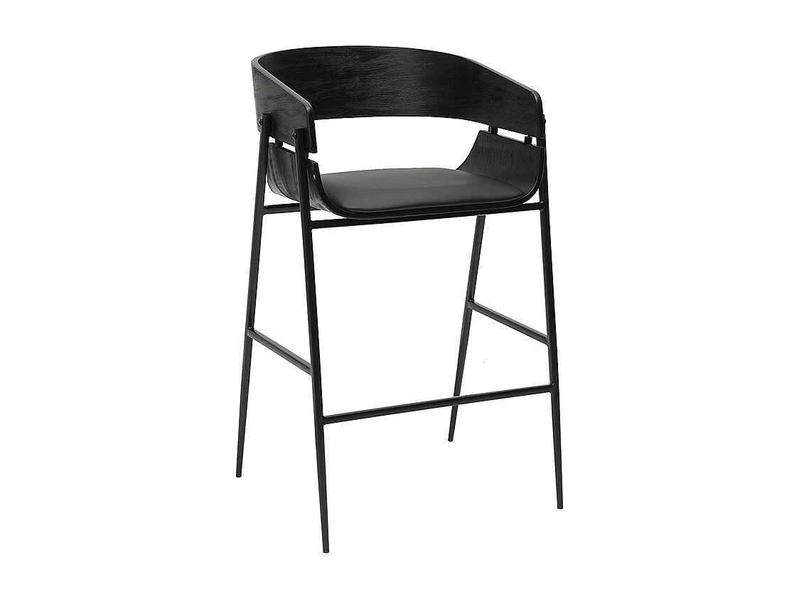 Schwarze Designer-Barhocker (2er Set) WESS