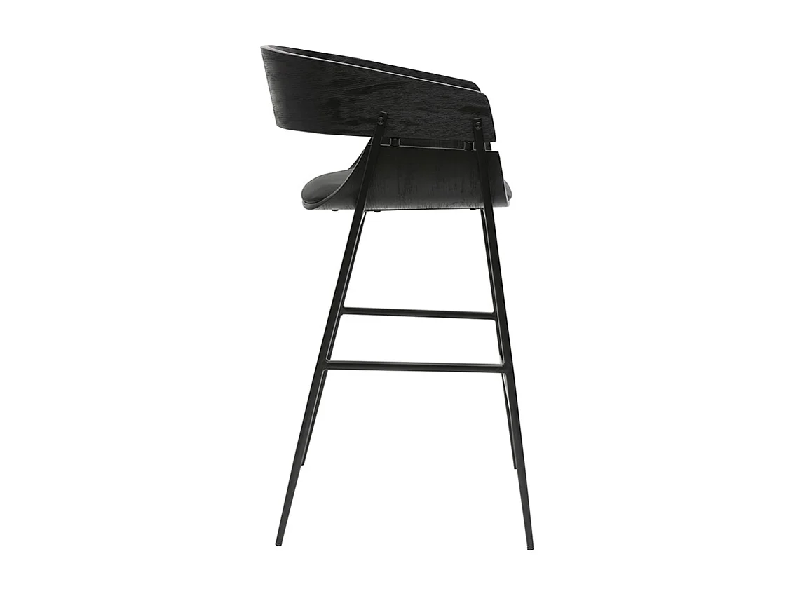 Schwarze Designer-Barhocker (2er Set) WESS