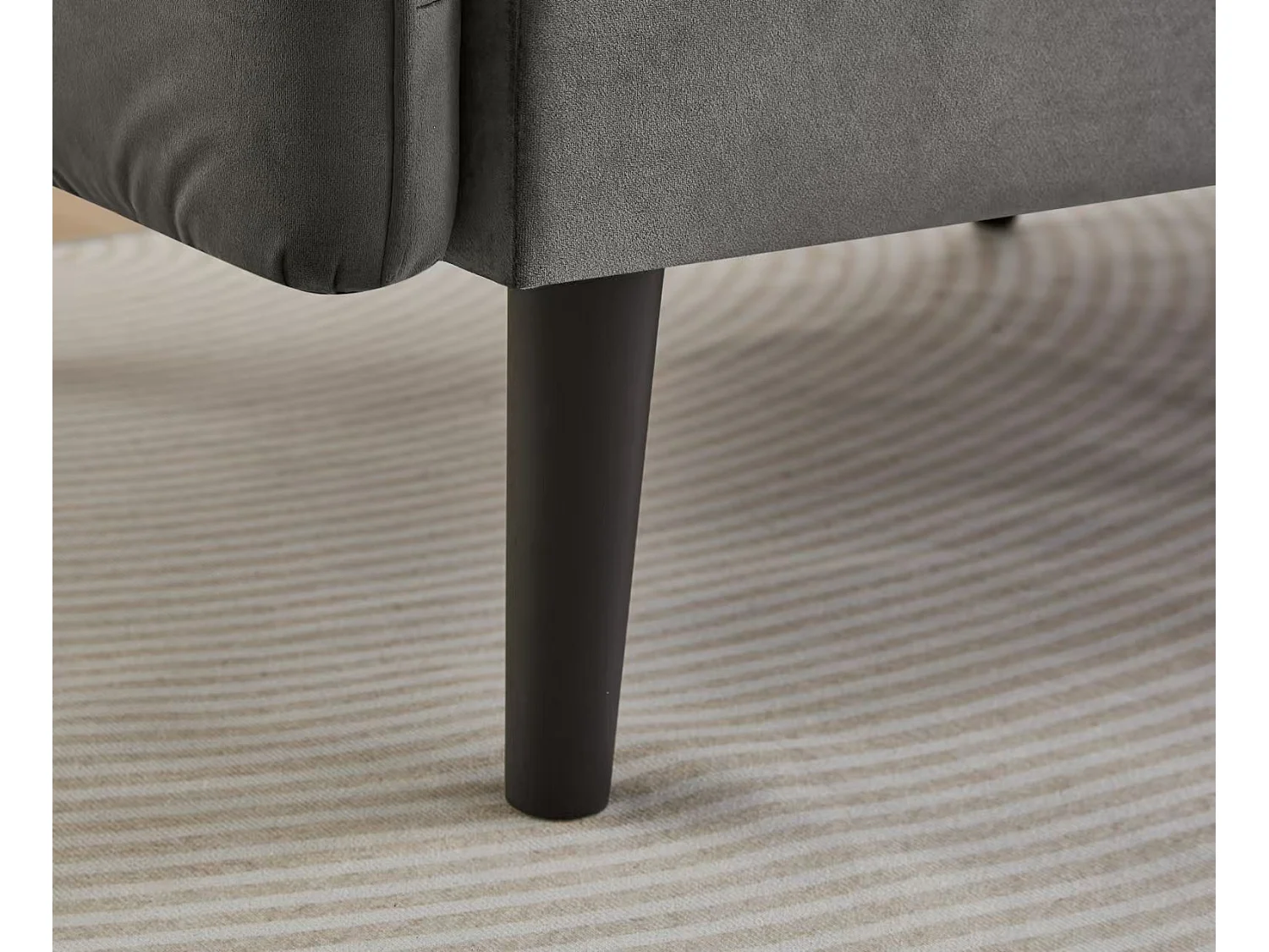 Canapé 2 places moderne, 176 x 78 x 76, clic clac, dossier et accoudoirs réglable, Velours Gris antique