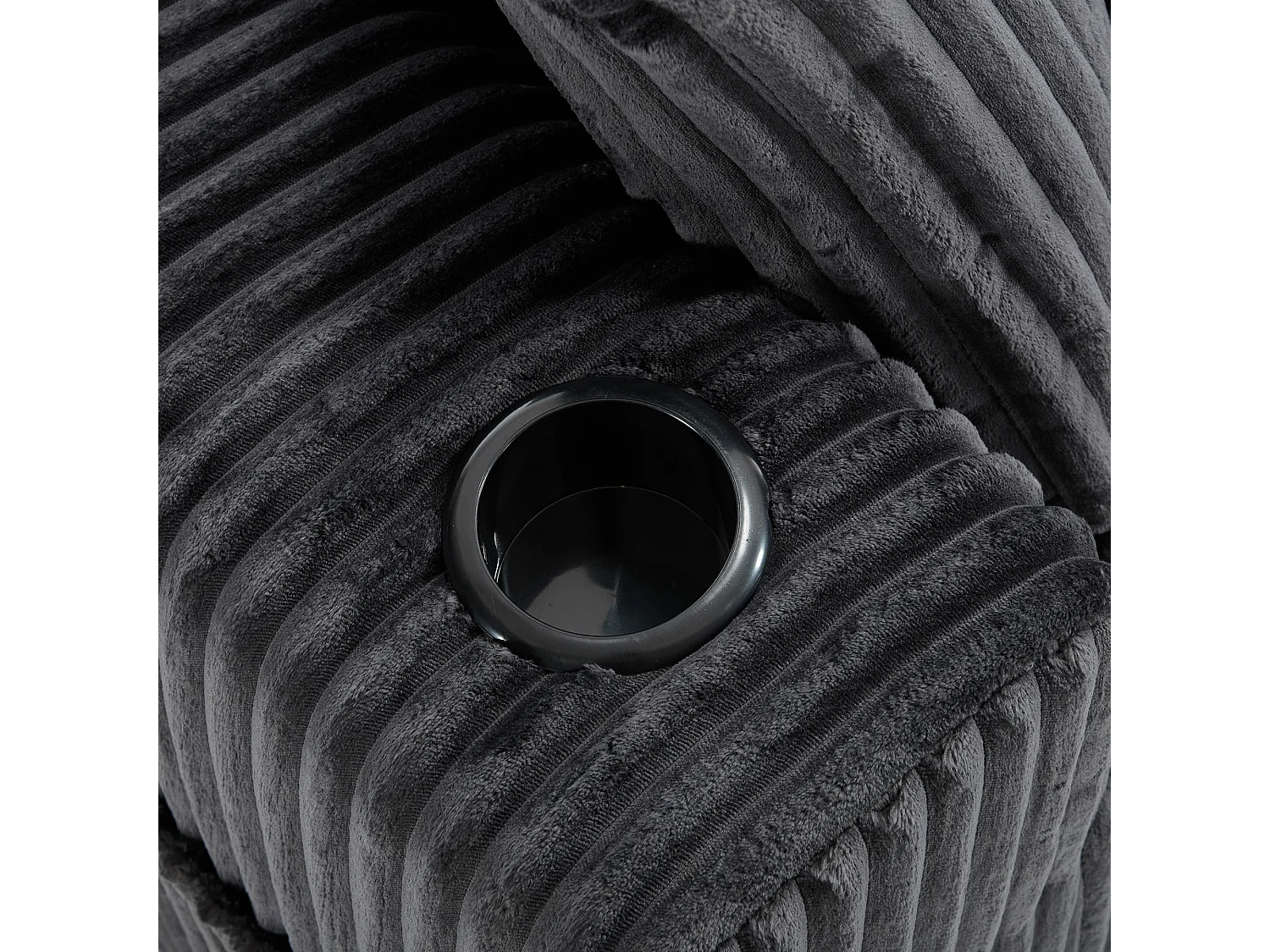 Canapé d'angle 3 places, 257 x 160 x 62, rangement, pour salon, appartement et studio, Corduroy gris