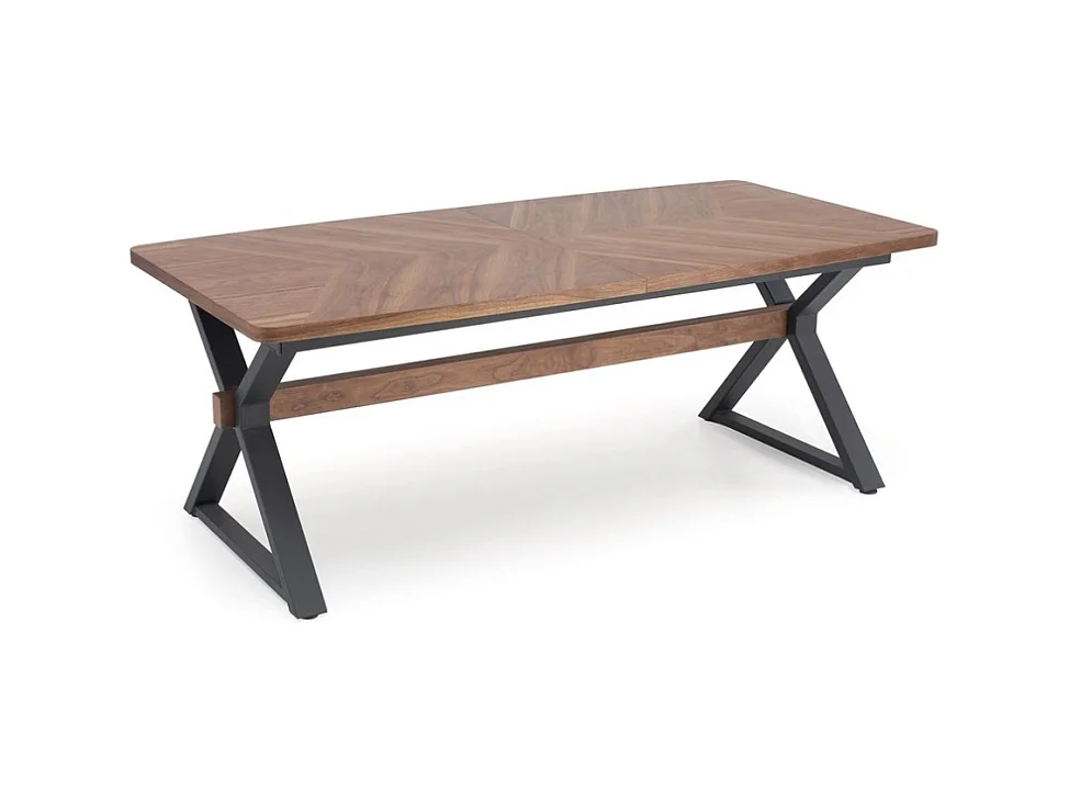 Table de salle à manger avec plateau plaqué noyer CHARLES