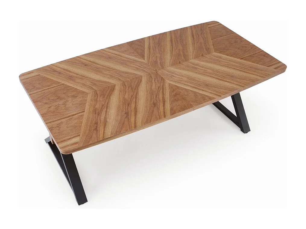 Table de salle à manger avec plateau plaqué noyer CHARLES