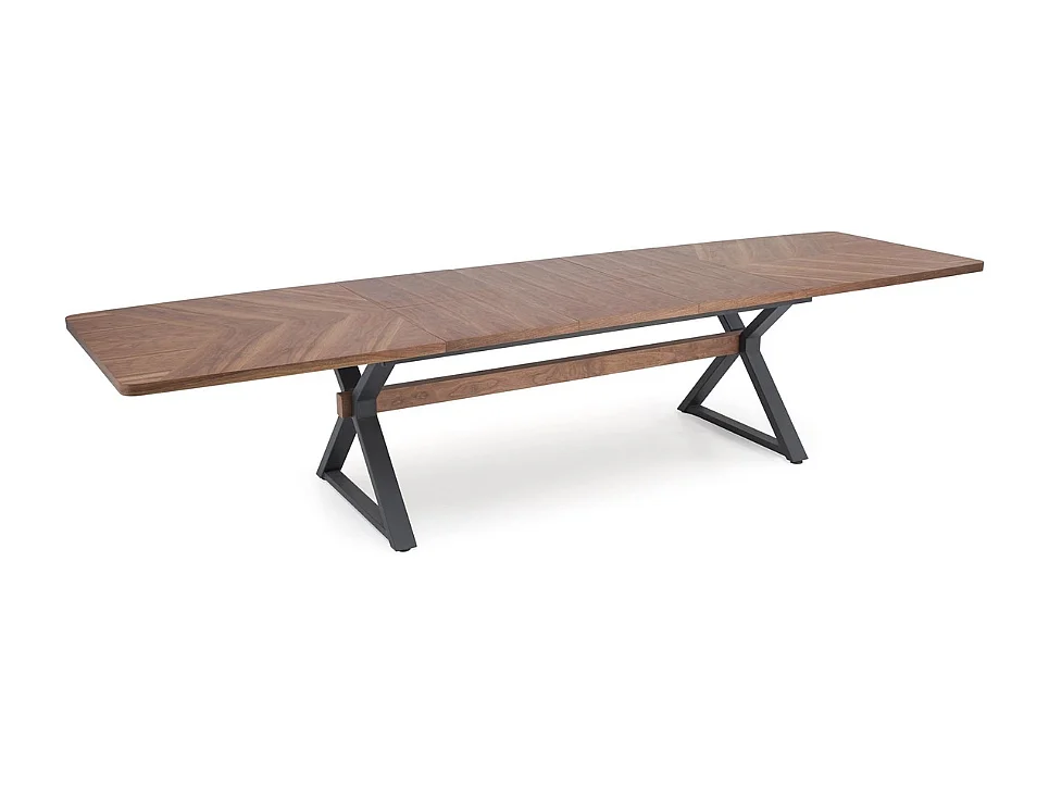 Table de salle à manger avec plateau plaqué noyer CHARLES