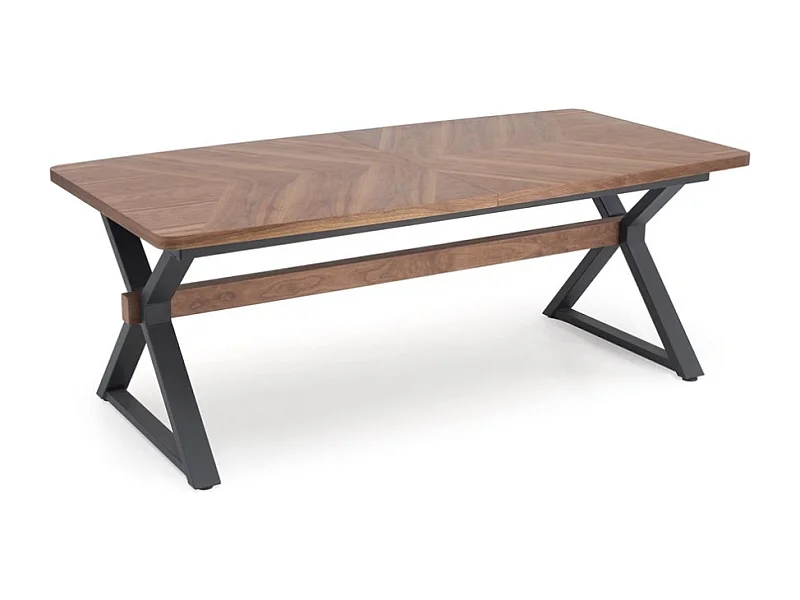 Table de salle à manger avec plateau plaqué noyer CHARLES