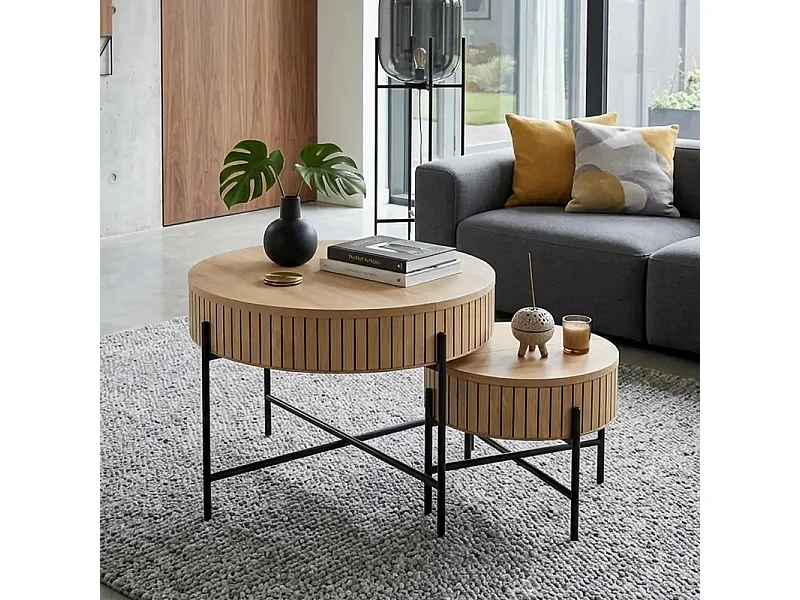 Ensemble de 2 tables basses gigognes ANNIE