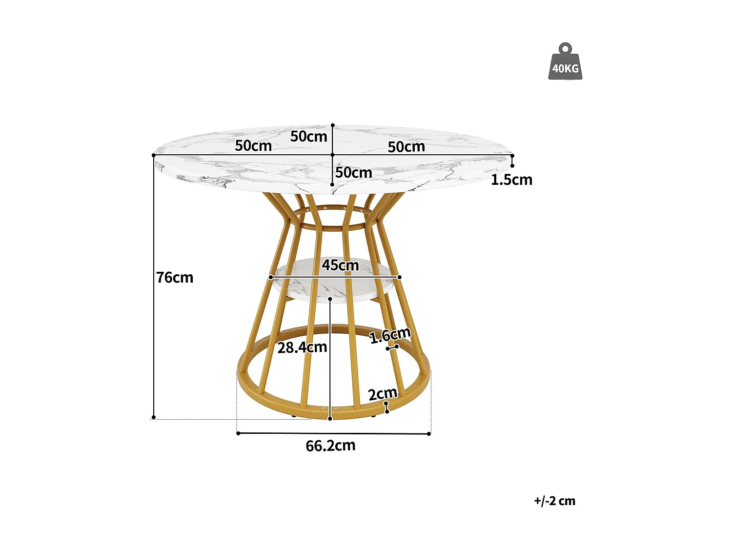 Tischset (5-teilig) runder Esstisch,Couchtisch 100 x 100 x 76 cm,4 Samtstuhl (inkl. Esstisch mit Marmorplatte) für 4 Personen