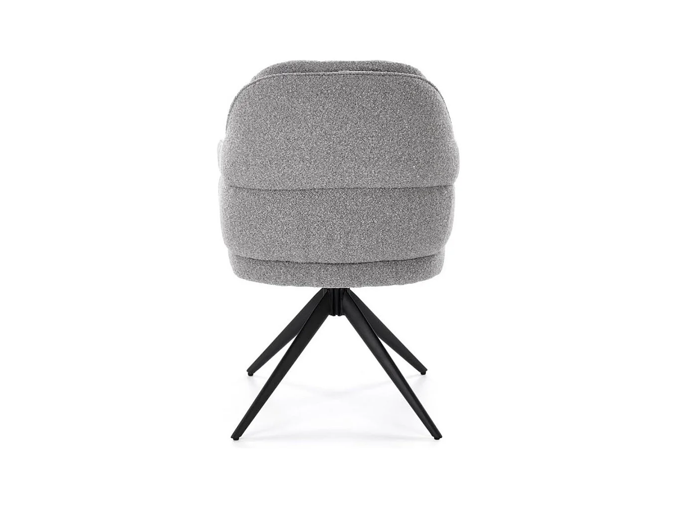 Chaise grise pivotante en tissu avec pieds 4 branches Lana