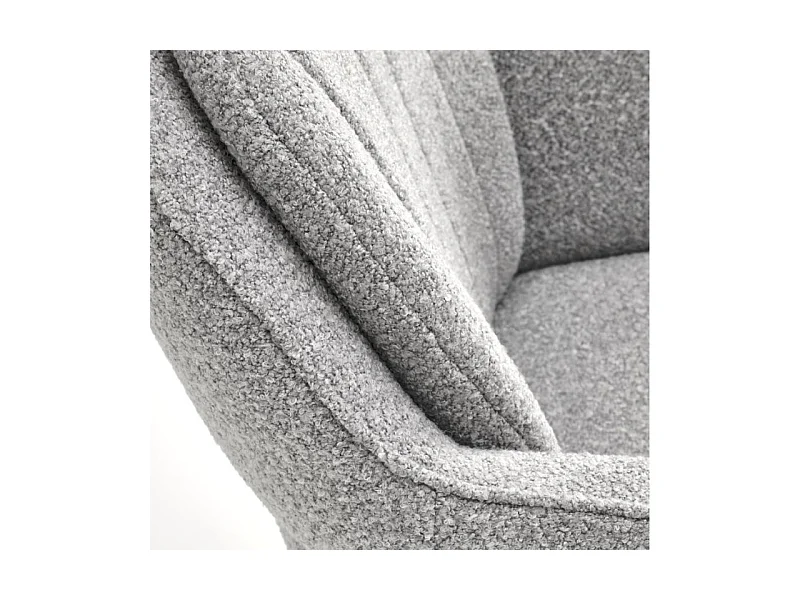 Chaise grise pivotante en tissu avec pieds 4 branches Lana