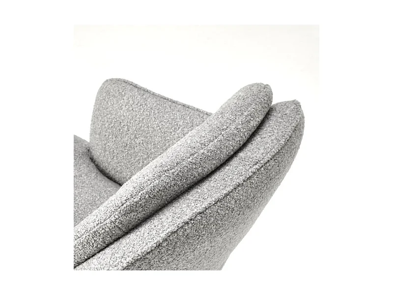 Chaise grise pivotante en tissu avec pieds 4 branches Lana