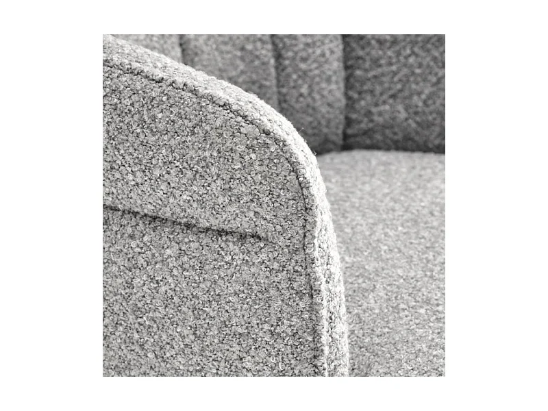 Chaise grise pivotante en tissu avec pieds 4 branches Lana