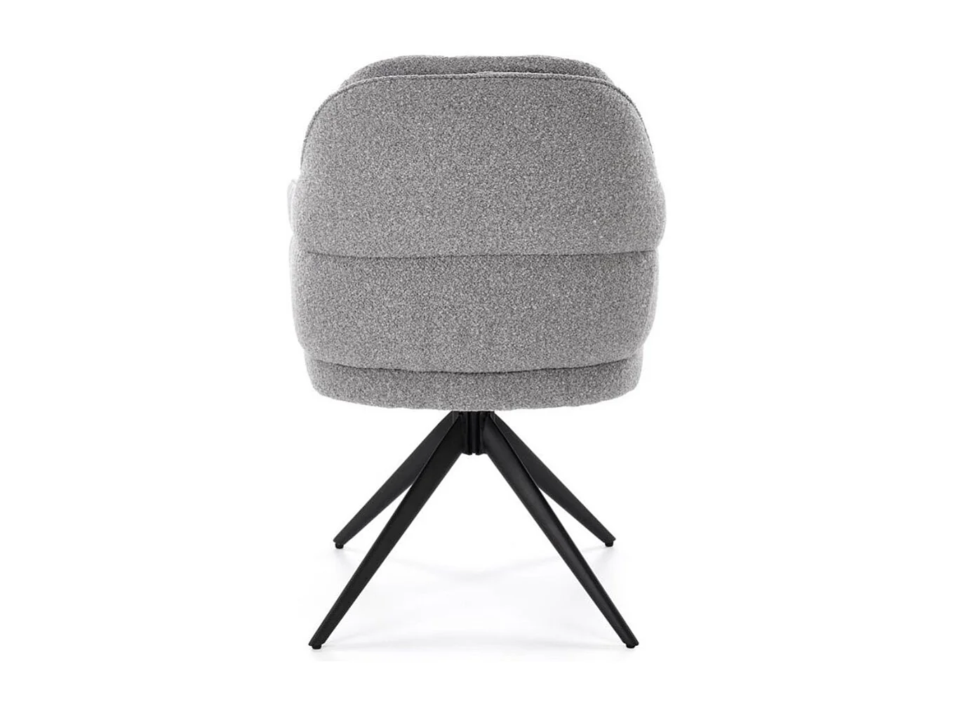 Chaise grise pivotante en tissu avec pieds 4 branches Lana