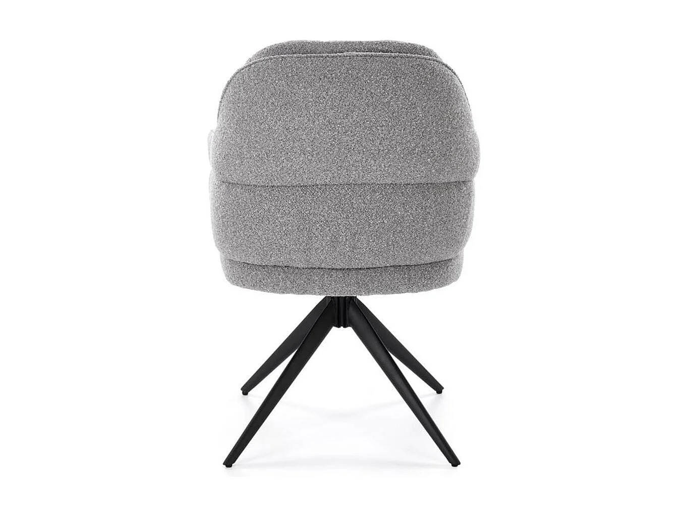 Silla giratoria de tela gris Lana con base de 4 radios
