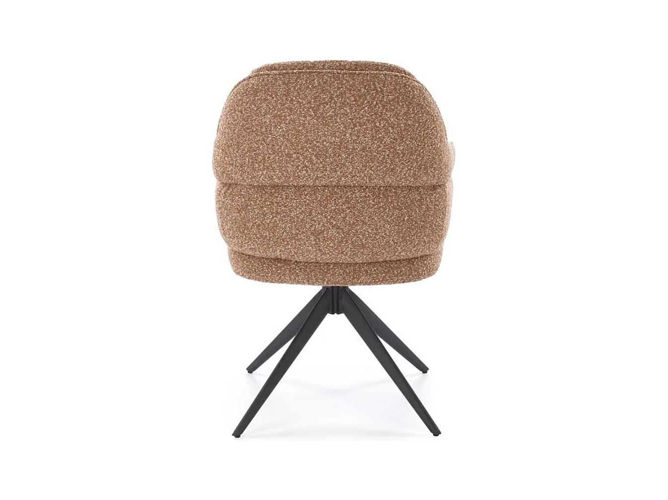 Chaise pivotante cannelle en tissu avec pieds en métal Lana