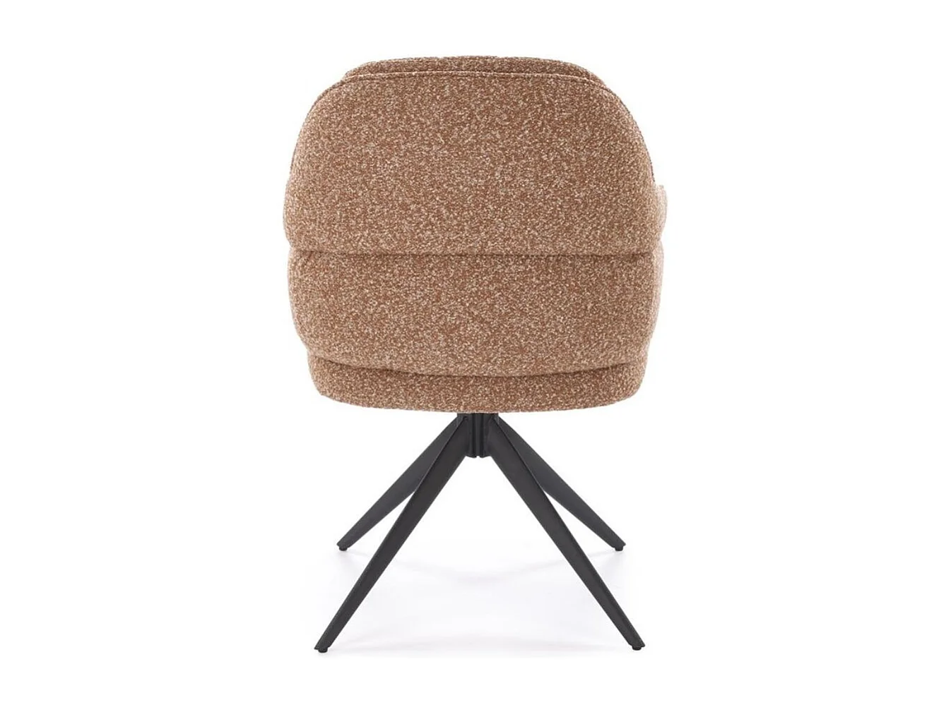 Chaise pivotante cannelle en tissu avec pieds en métal Lana