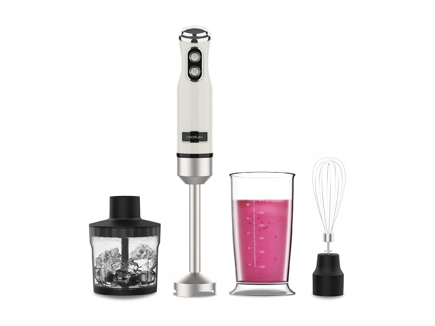 Batidora de mano Power RetroBeige 1200MAX Cream&Crush