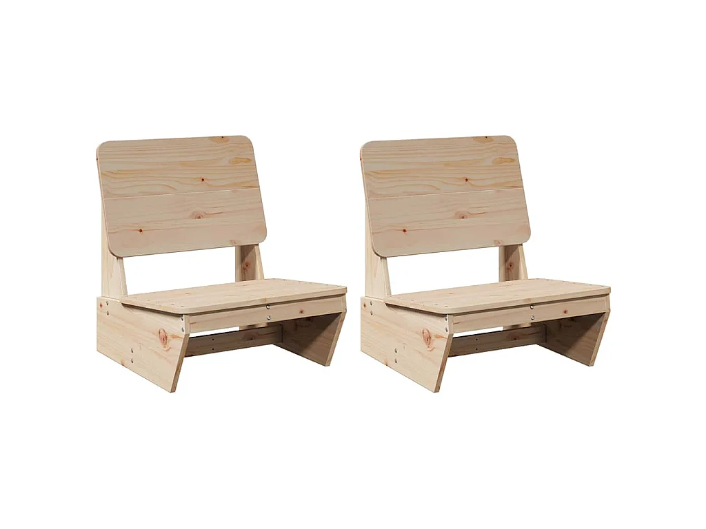Cadeiras de jardim 2 pcs 60x64x70,5 cm pinho maciço