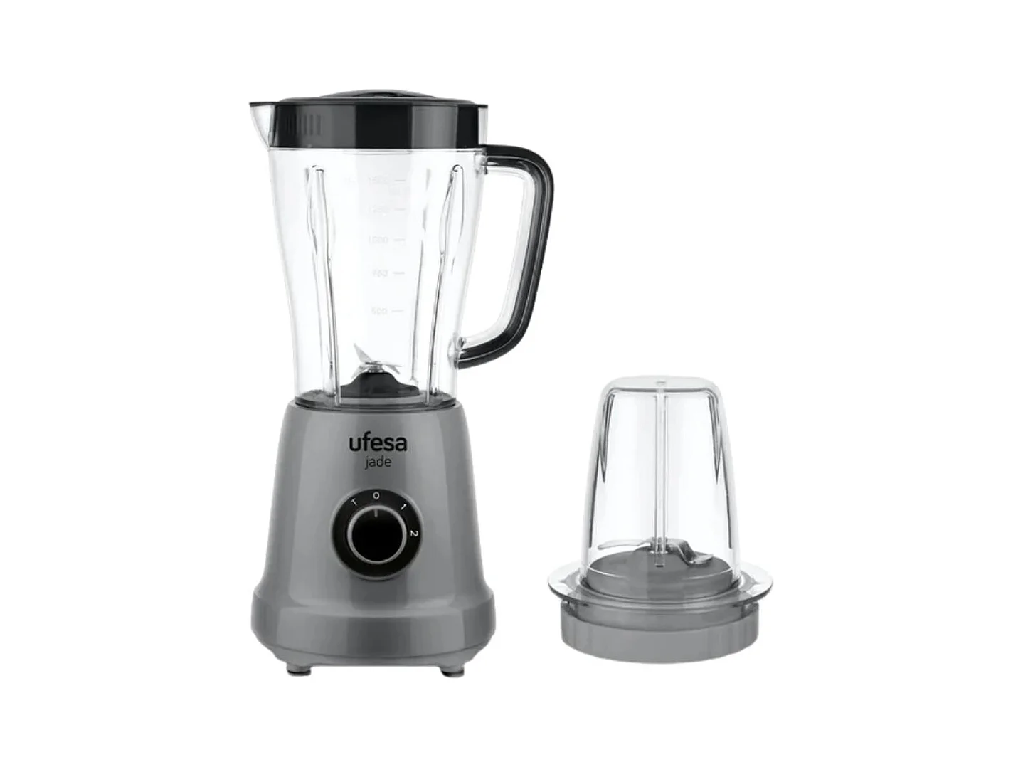 Batidora de vaso Ufesa BS4709 Jade 500W 2 velocidades 1,7L gris/negro