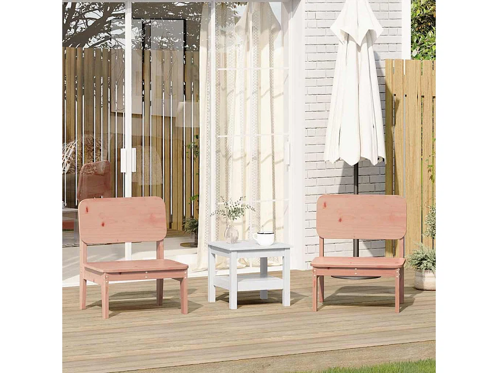 Gartenstühle 2 Stk. 60x52,5x72 cm Massivholz Douglasie