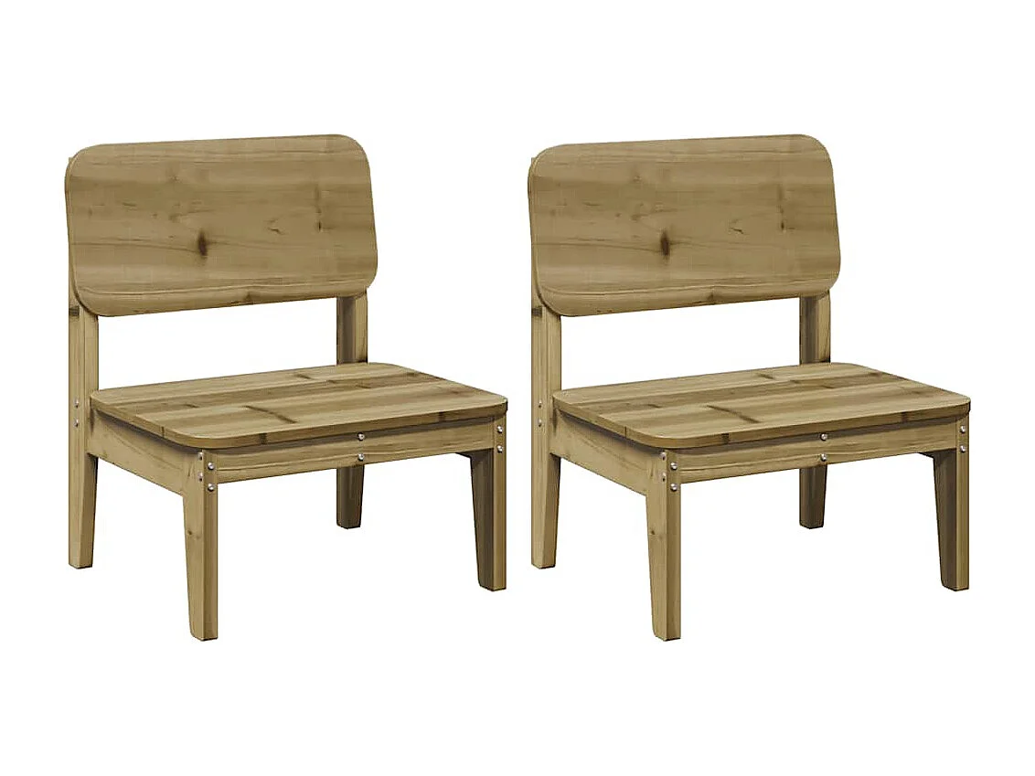 Gartenstühle 2 Stk. 60x52,5x72 cm Kiefernholz Imprägniert