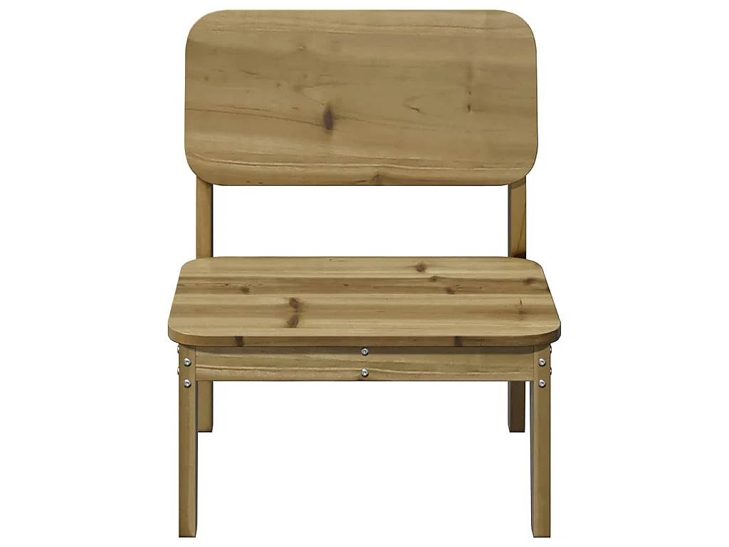 Chaises de jardin lot de 2 cire marron 60x52,5x72 cm