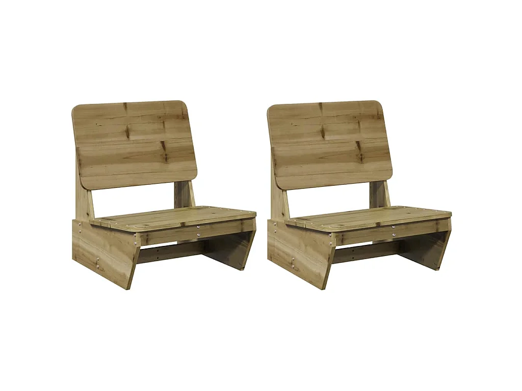Gartenstühle 2 Stk. 60x64x70,5 cm Kiefernholz Imprägniert