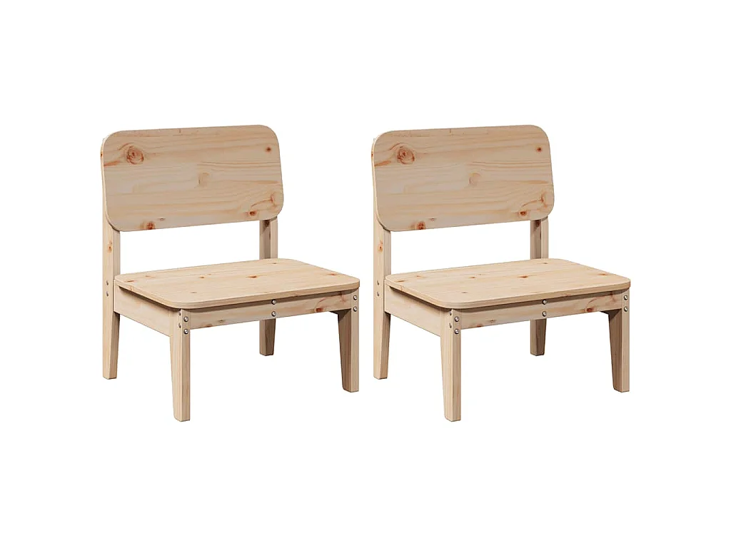 Cadeiras de jardim 2 pcs 60x52,5x72 cm pinho maciço