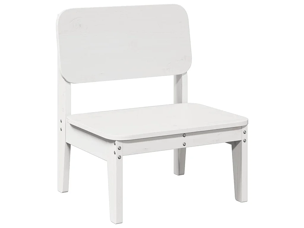Sedia da Giardino Bianca 60x52,5x72cm in Legno Massello di Pino