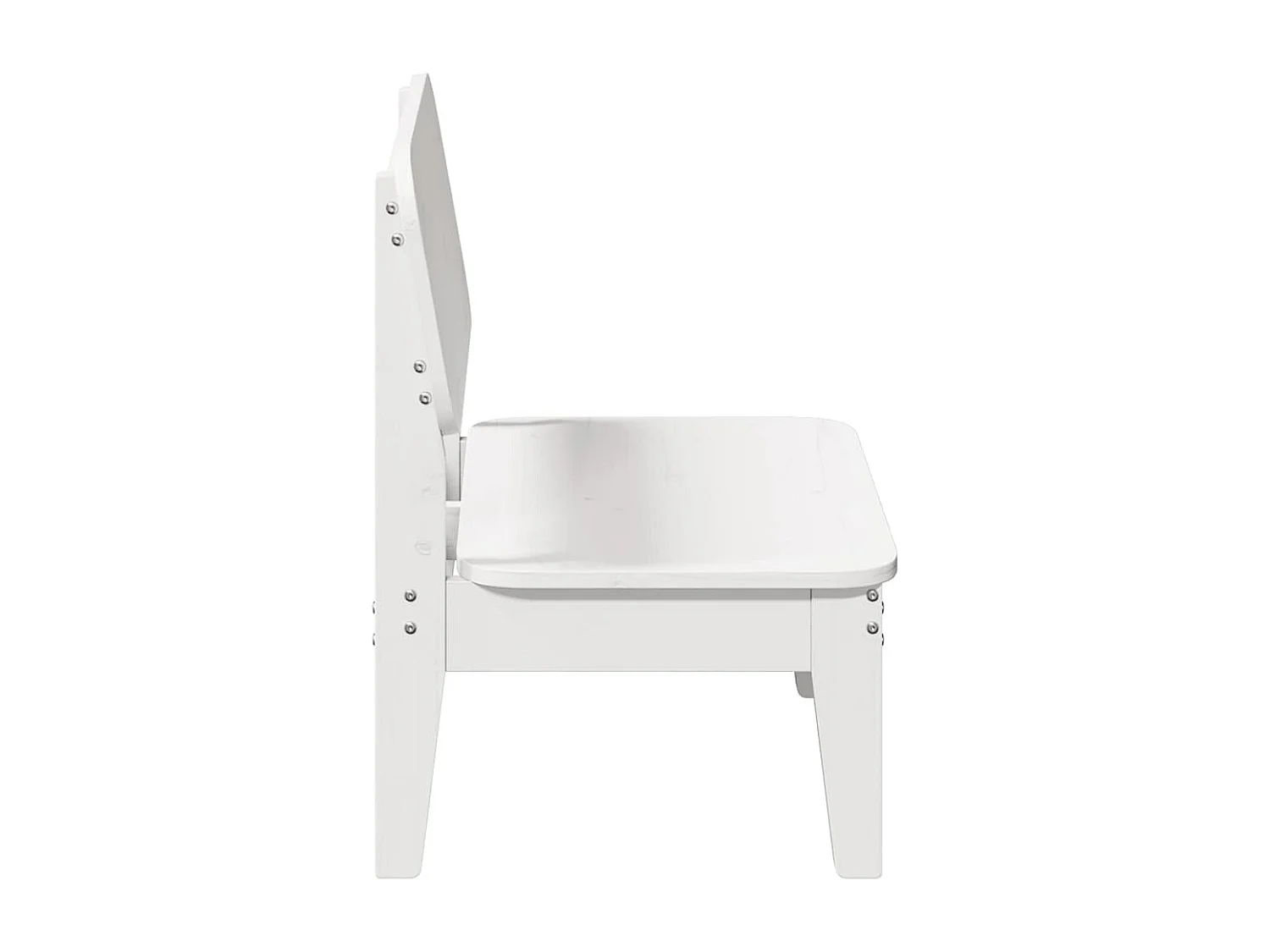Sedia da Giardino Bianca 60x52,5x72cm in Legno Massello di Pino