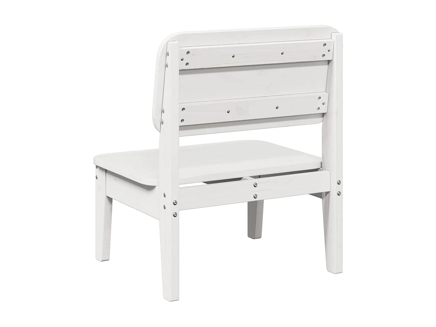 Sedia da Giardino Bianca 60x52,5x72cm in Legno Massello di Pino
