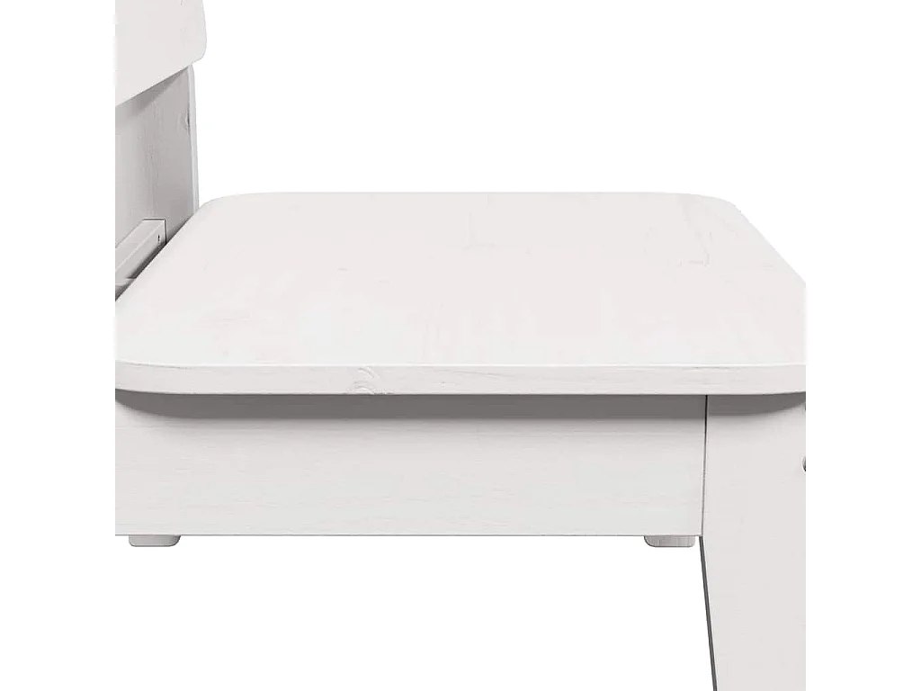 Sedia da Giardino Bianca 60x52,5x72cm in Legno Massello di Pino