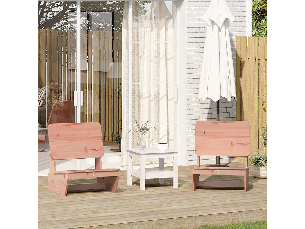 Sillas de jardín 2 uds madera abeto douglas 60x64x70,5 cm