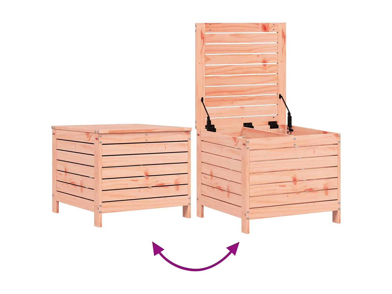 Set Divani da Giardino 7 pz in Legno Massello Abete Douglas