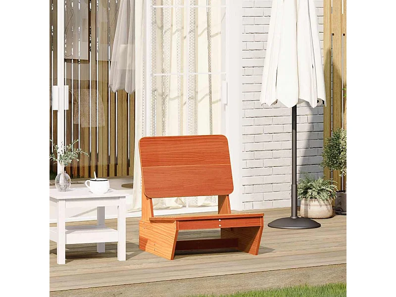 Gartenstuhl Wachsbraun 60x64x70,5 cm Massivholz Kiefer