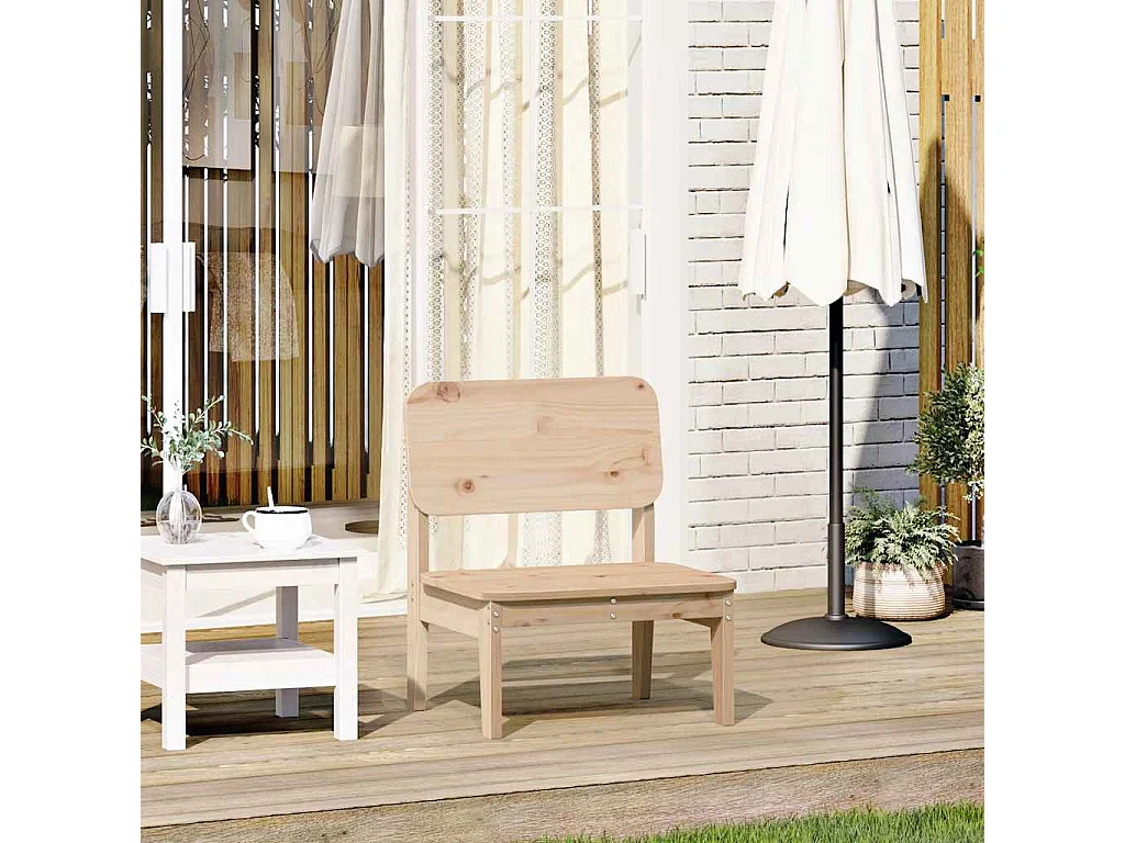 Chaise de jardin 60x52,5x72 cm bois de pin massif