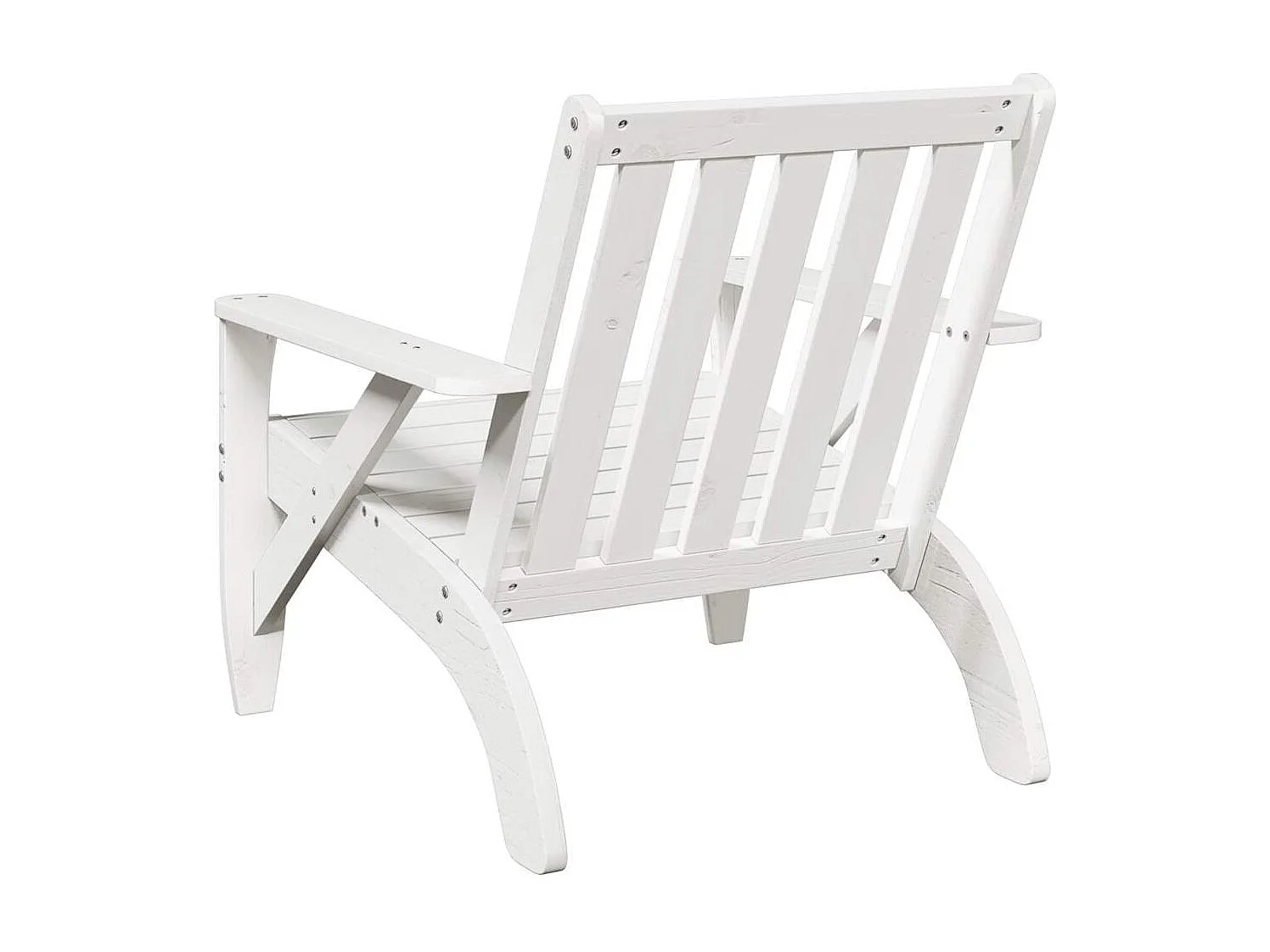 Adirondack-Gartenstühle 2Stk. Weiß 75x77x77cm Massivholz Kiefer