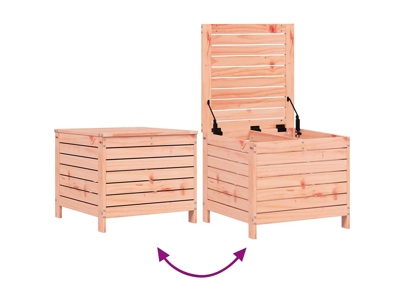 Set Divani da Giardino 7 pz in Legno Massello Abete Douglas