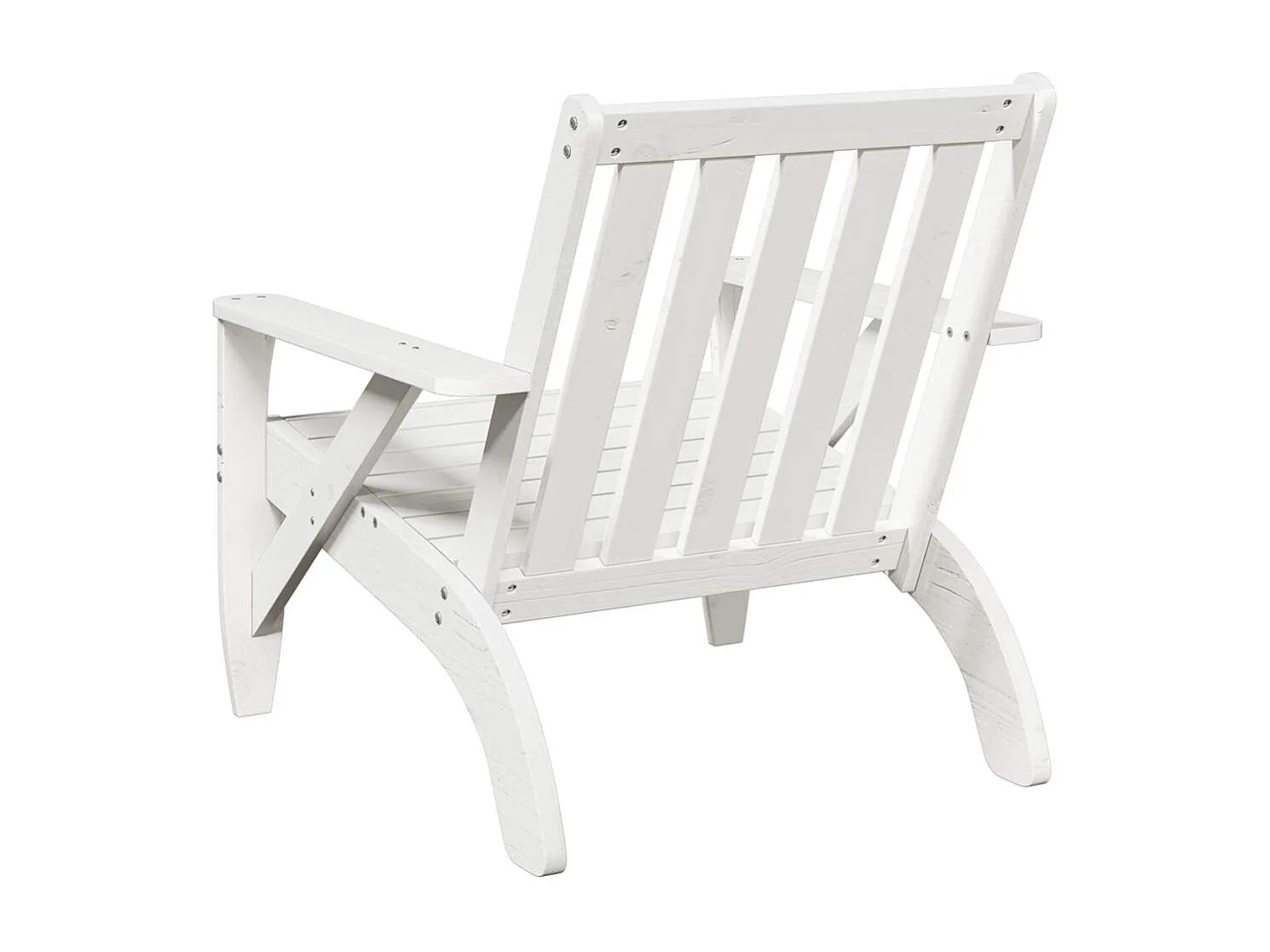 Adirondack-Gartenstuhl Weiß 75x77x77 cm Massivholz Kiefer
