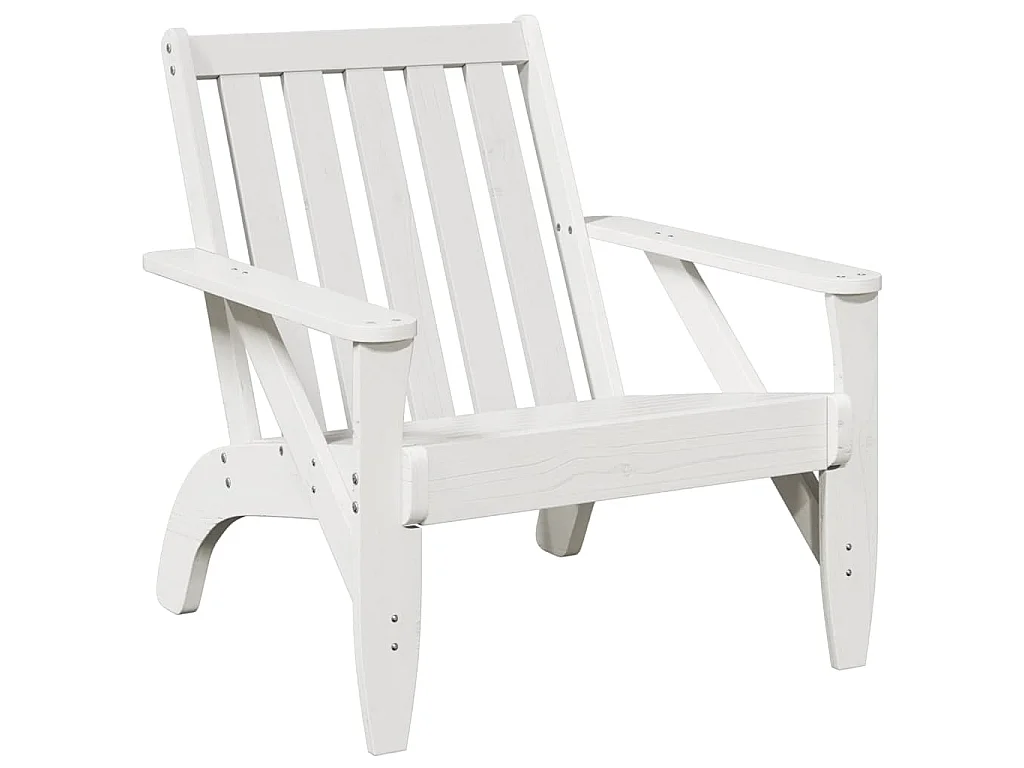 Tuinstoel Adirondack 75x77x77 cm massief grenenhout wit