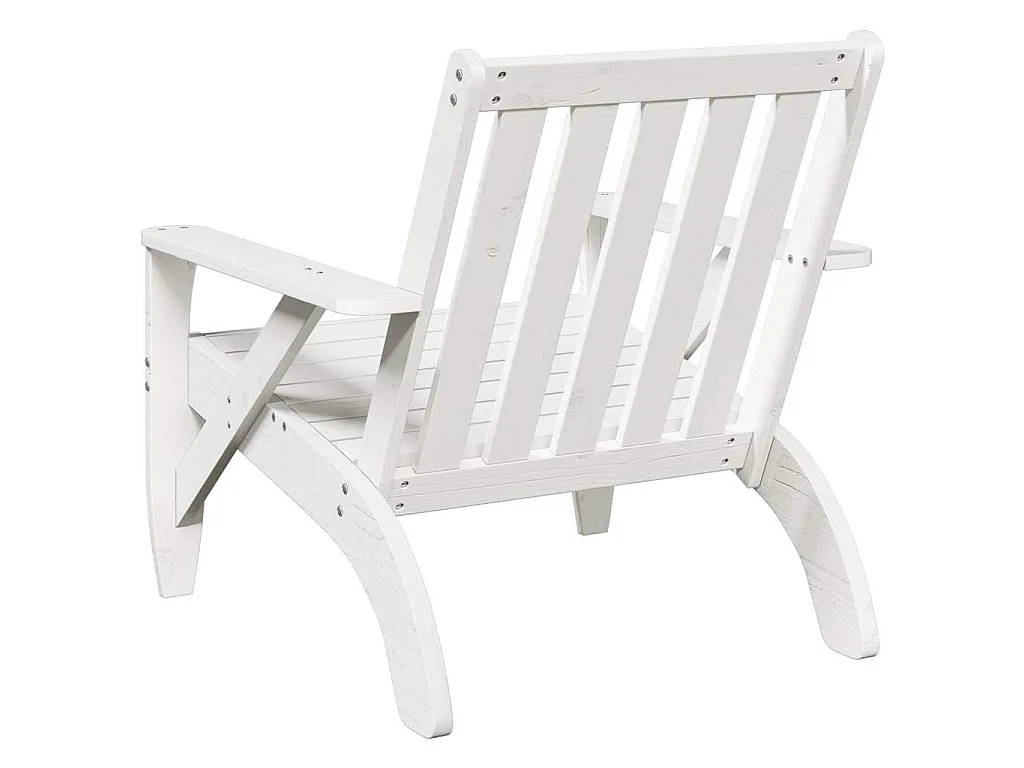 Tuinstoel Adirondack 75x77x77 cm massief grenenhout wit
