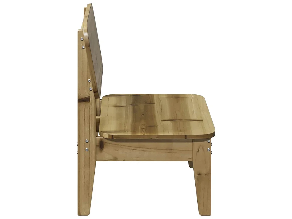 Sedia da Giardino 60x52,5x72 cm in Legno Impregnato di Pino
