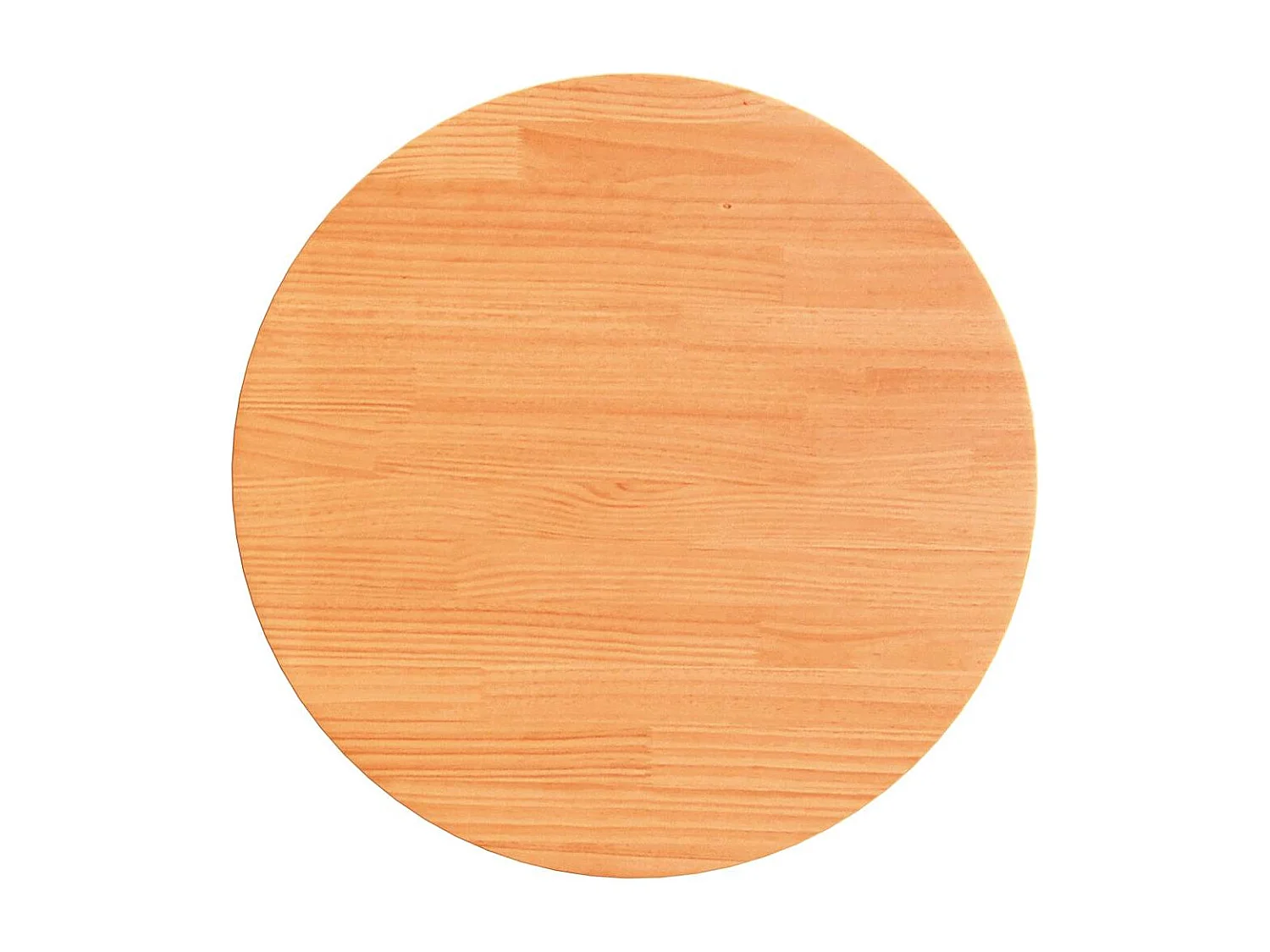 Tafelblad rond Ø60x2,5 cm massief grenenhout wasbruin