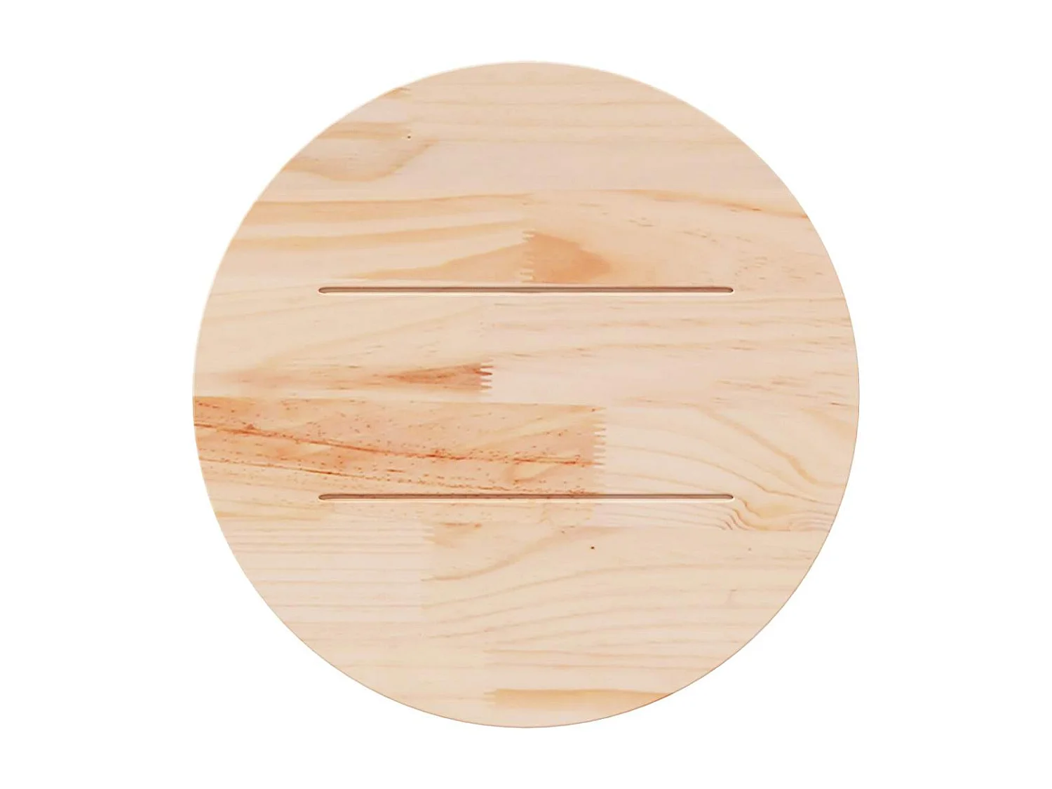 Tafelblad rond Ø60x2,5 cm massief grenenhout wasbruin