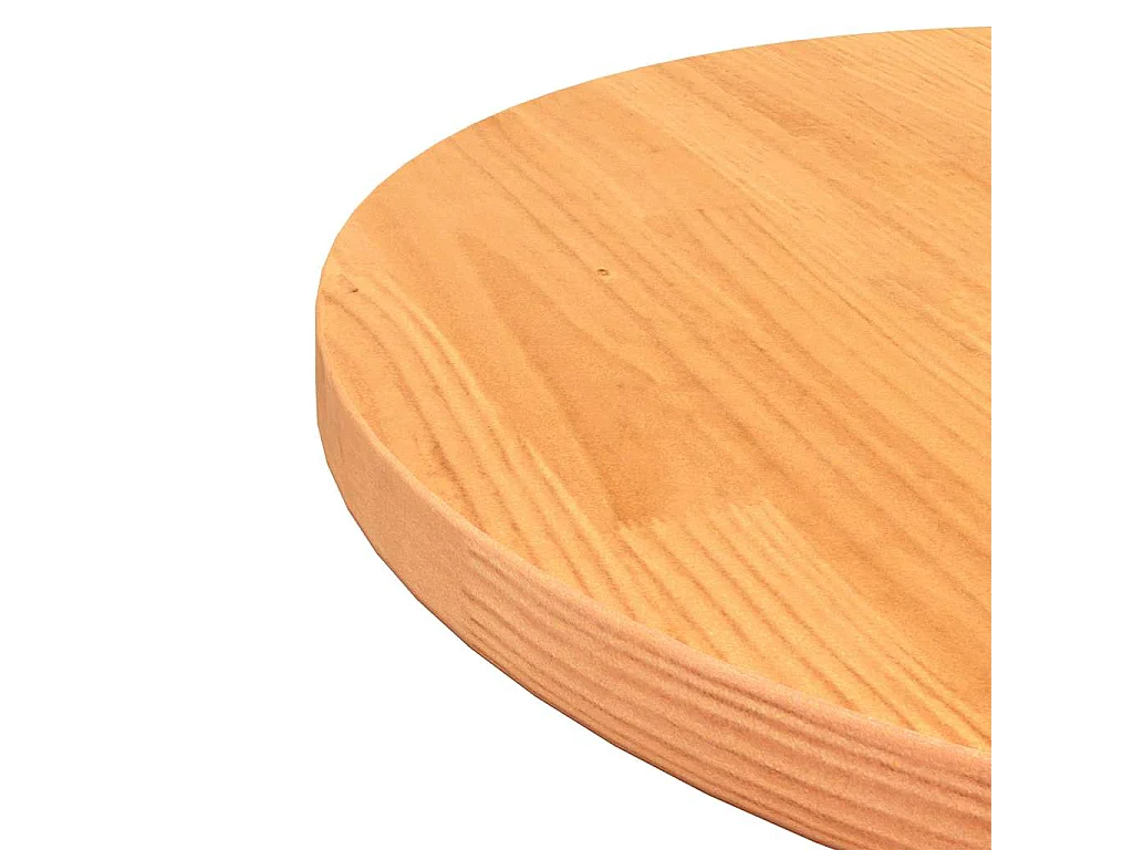 Tafelblad rond Ø60x2,5 cm massief grenenhout wasbruin