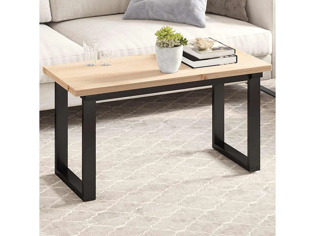 Tafelblad rechthoekig 90x40x2,5 cm massief grenenhout