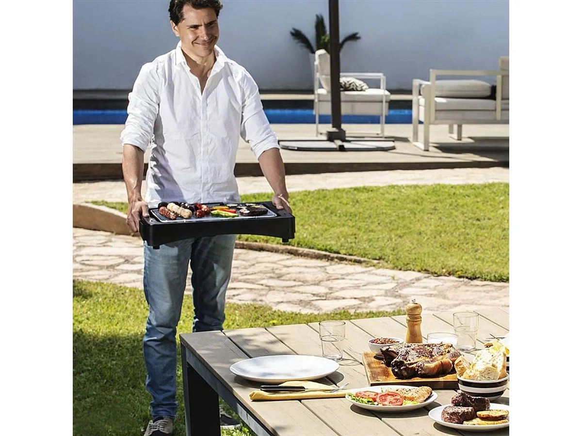 Barbacoa eléctrica Cecotec PerfectSteak 4250 Stand 2400 W negro