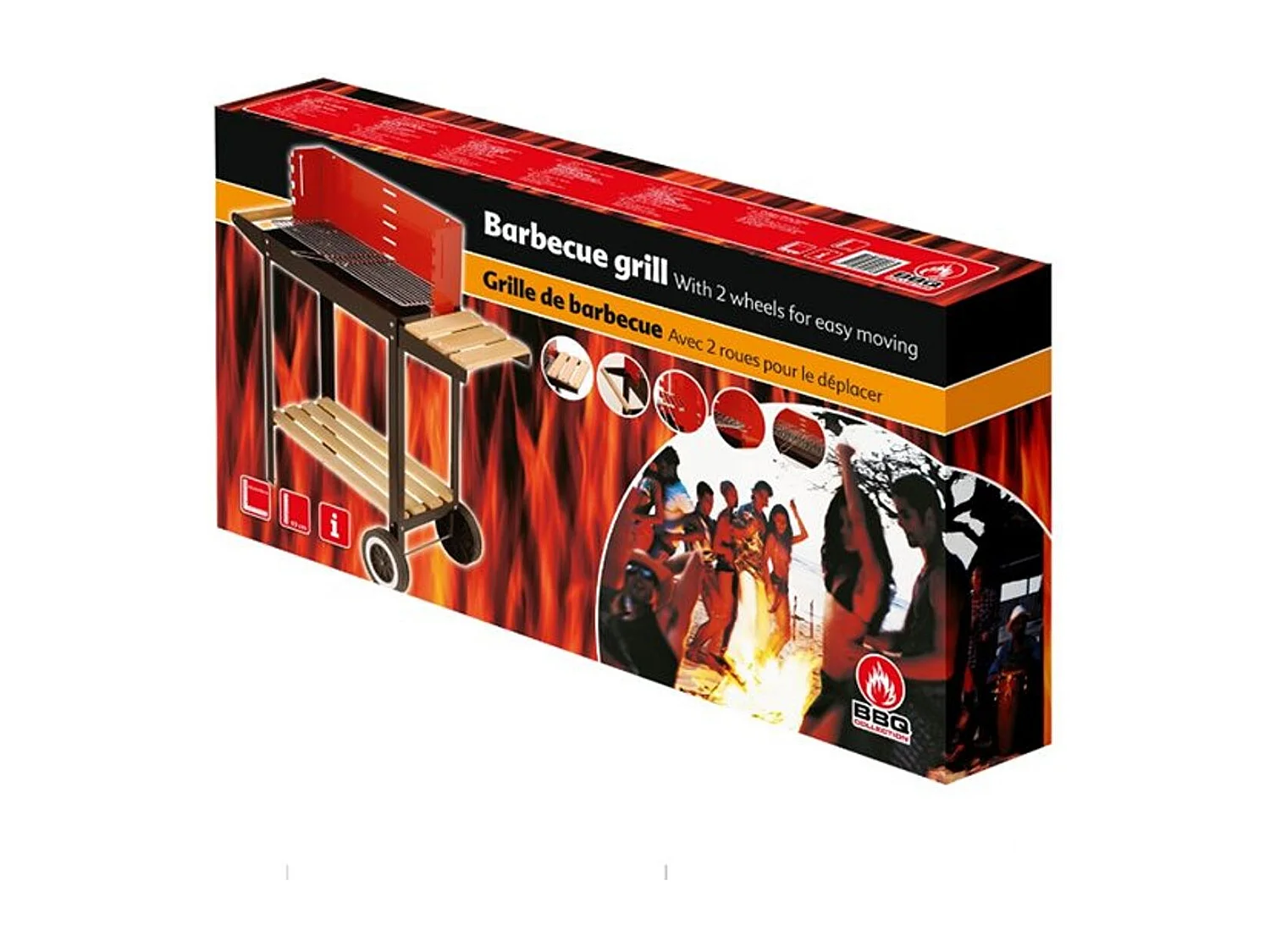 Barbacoa de acero inoxidable 83X28X83cm