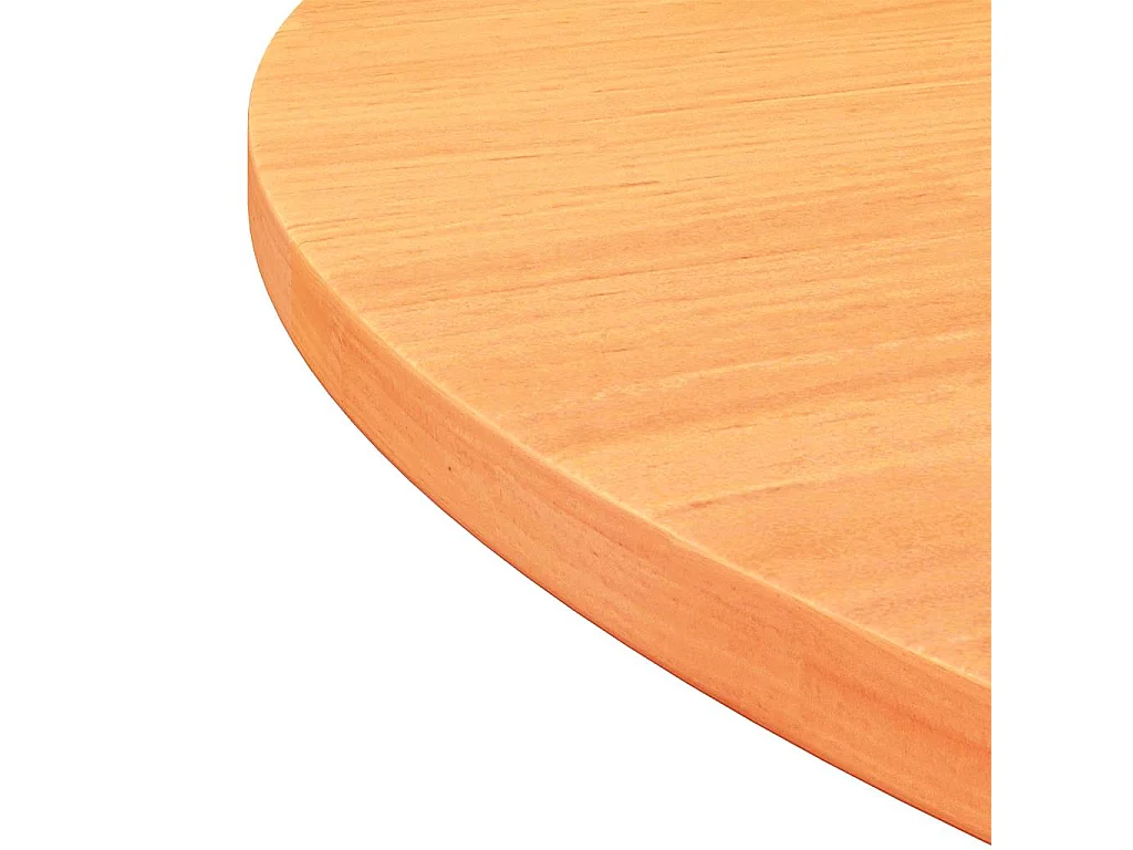 Dessus de table rond cire marron Ø80x2,5 cm bois de pin massif