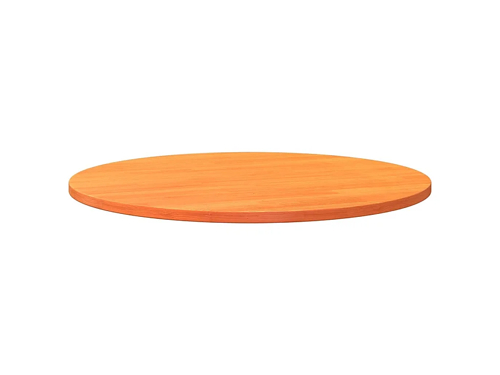 Dessus de table rond cire marron Ø80x2,5 cm bois de pin massif