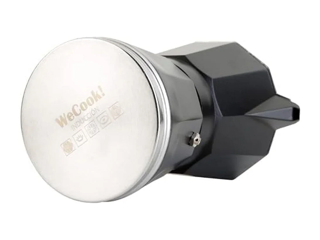 Cafetera italiana Wecook Luccia 3 tazas aluminio negro