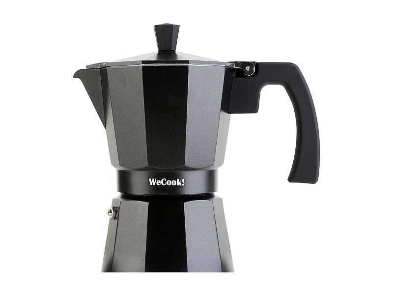 Cafetera italiana Wecook Luccia 3 tazas aluminio negro